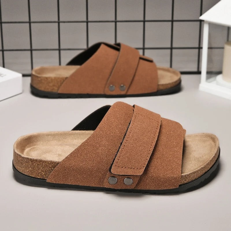 Oliver | Studded Cork-Style Footbed Slide Men Sandals