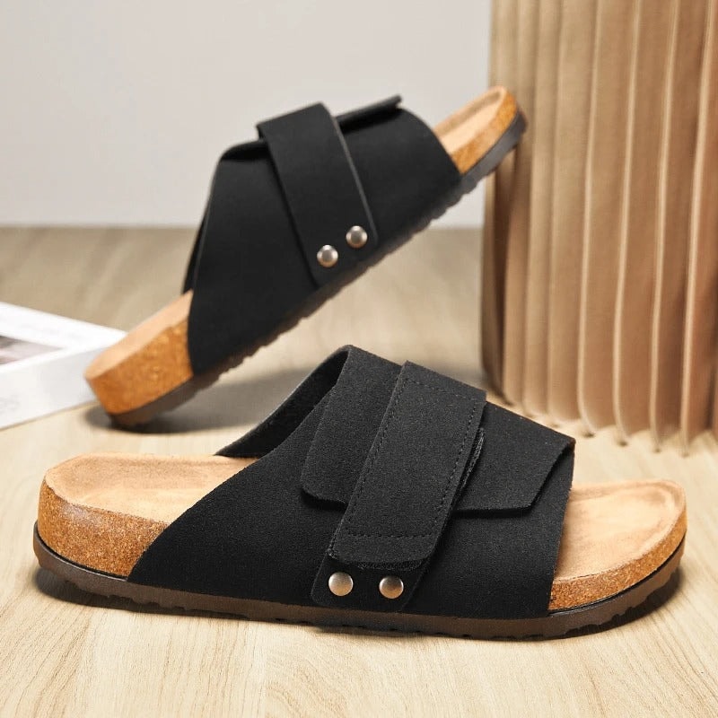 Oliver | Studded Cork-Style Footbed Slide Men Sandals