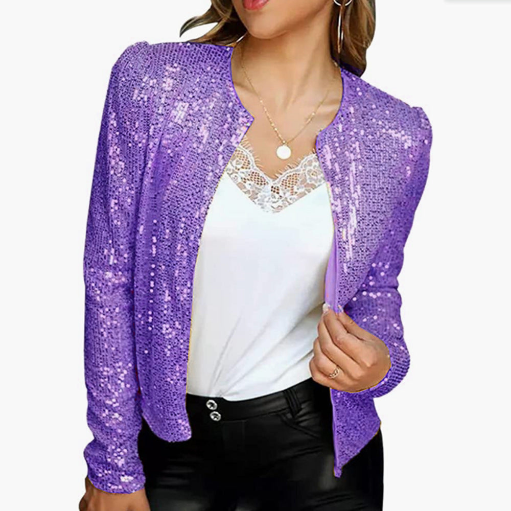Margot | Shimmer Silk-Blend Women Blazer for Holiday Parties