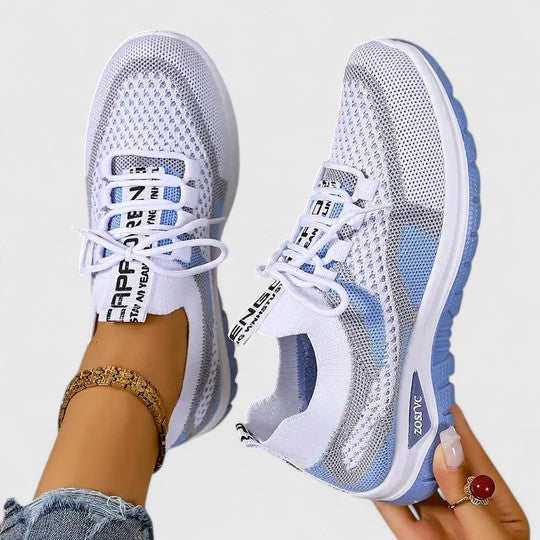 Yvette | Breathable Lace-Up Continuous-Cushion Women Orthopedic Sneaker