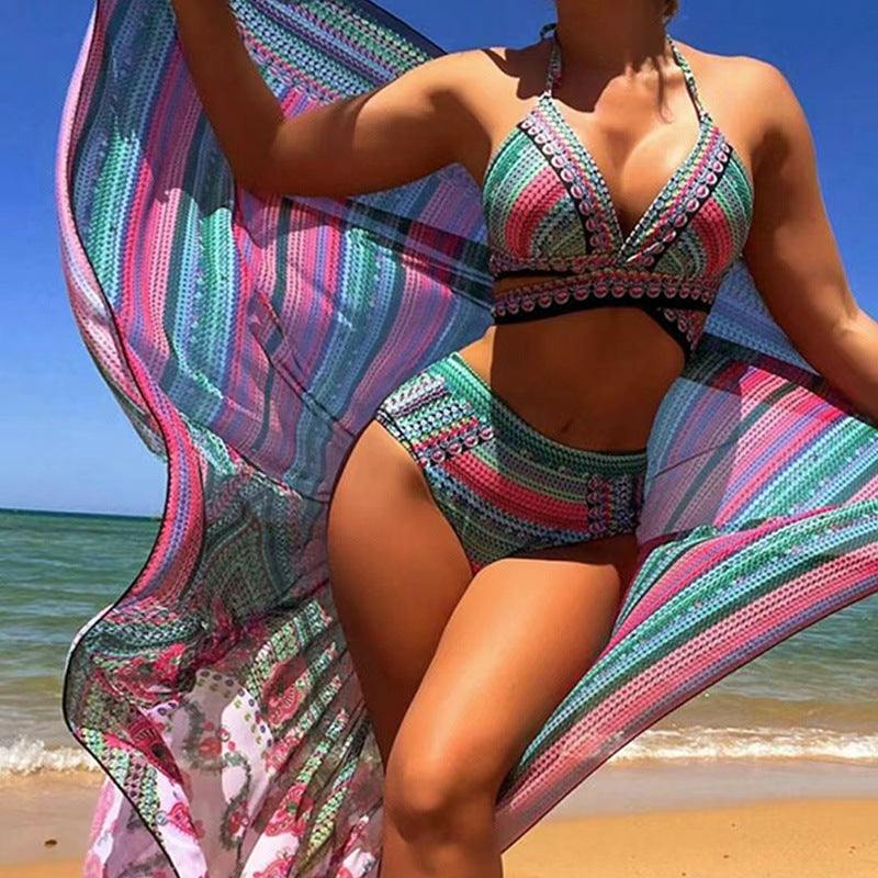 Francesca | Three-Piece Kimono Cover-Up Women Bikinis for Summer