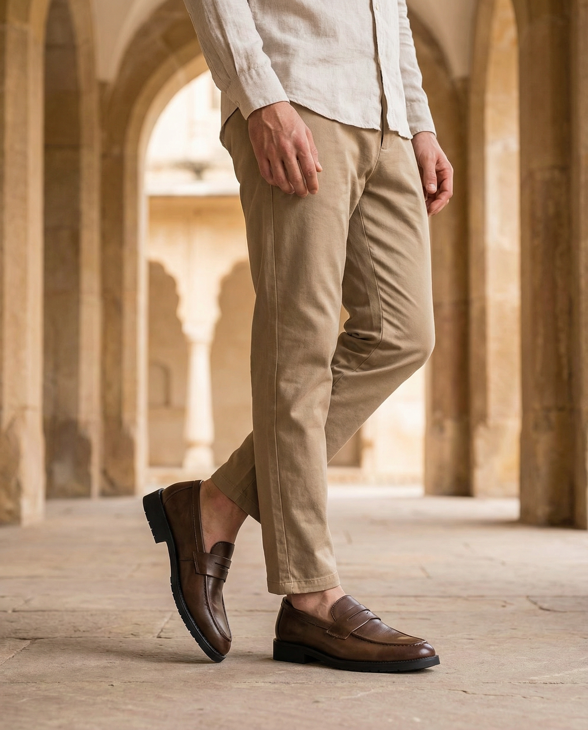 Edward | Lug-Sole Leather Penny Men Loafers