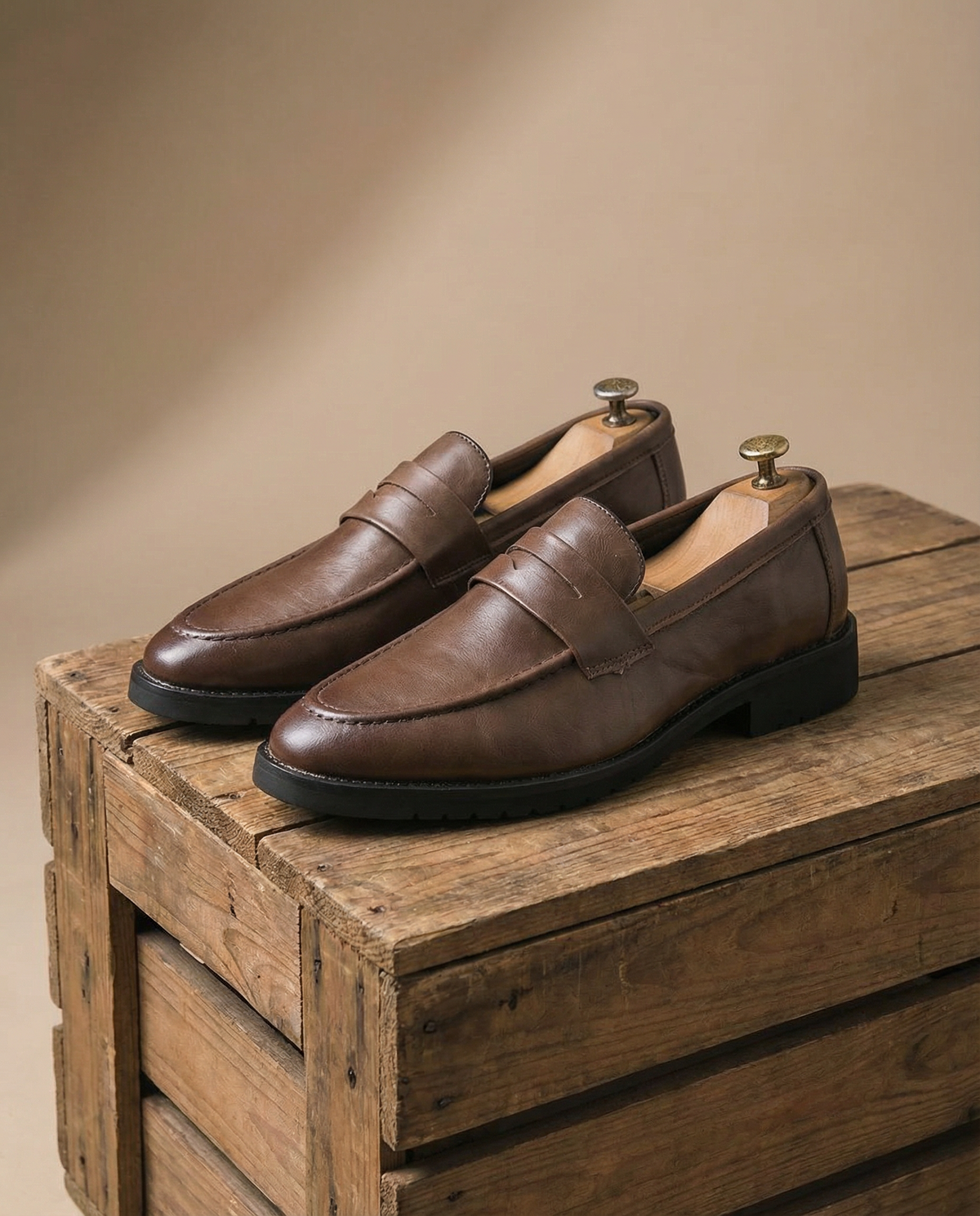 Edward | Lug-Sole Leather Penny Men Loafers