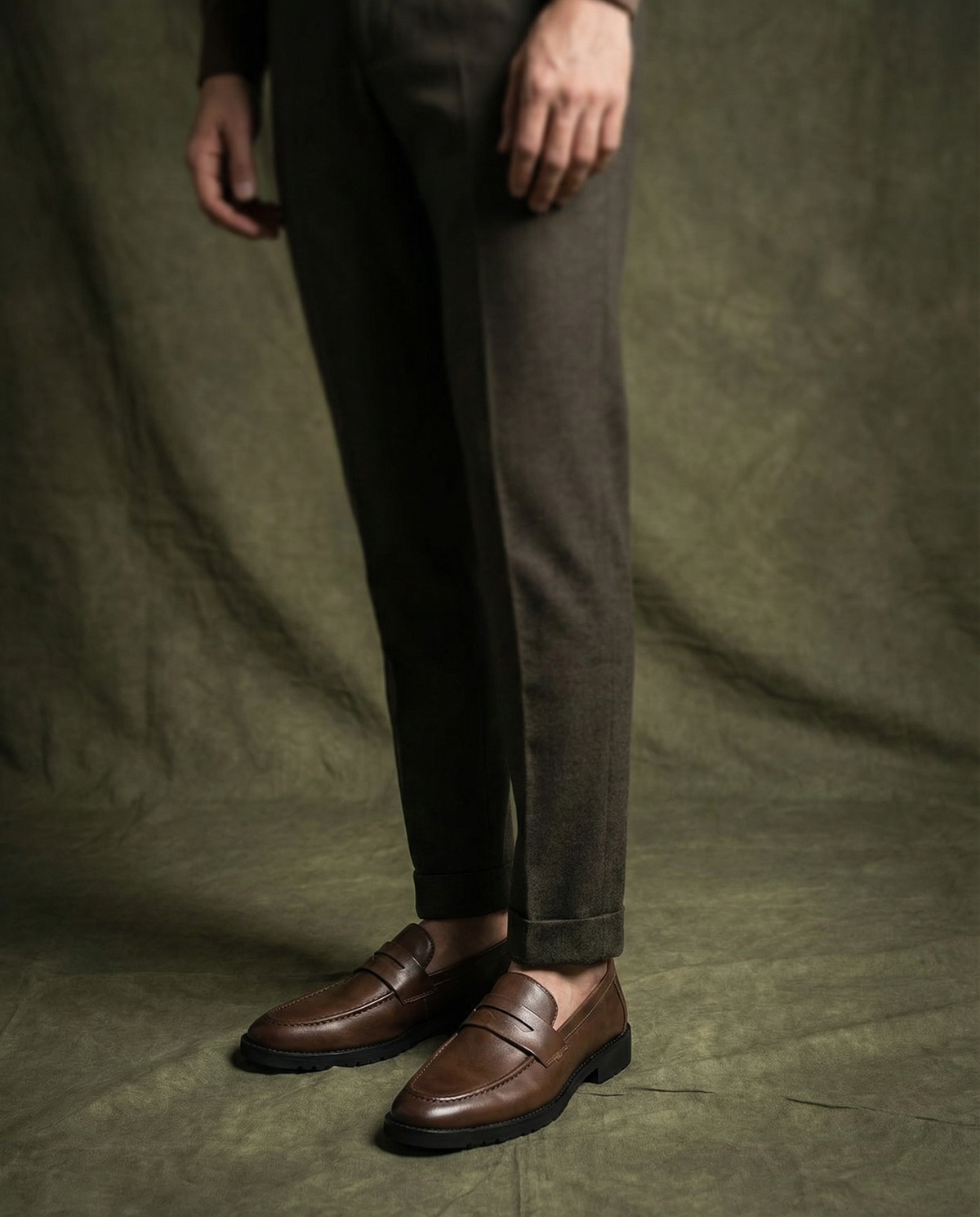 Edward | Lug-Sole Leather Penny Men Loafers