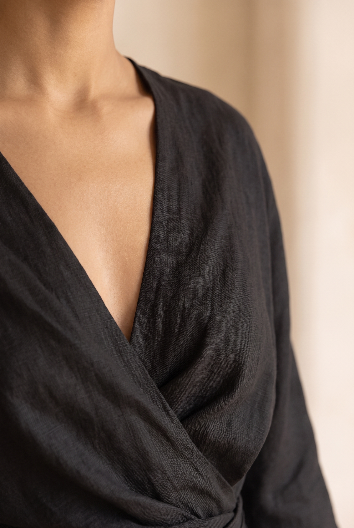 Matilda | Linen-Blend V-Neck Straight Maxi Dress for Summer
