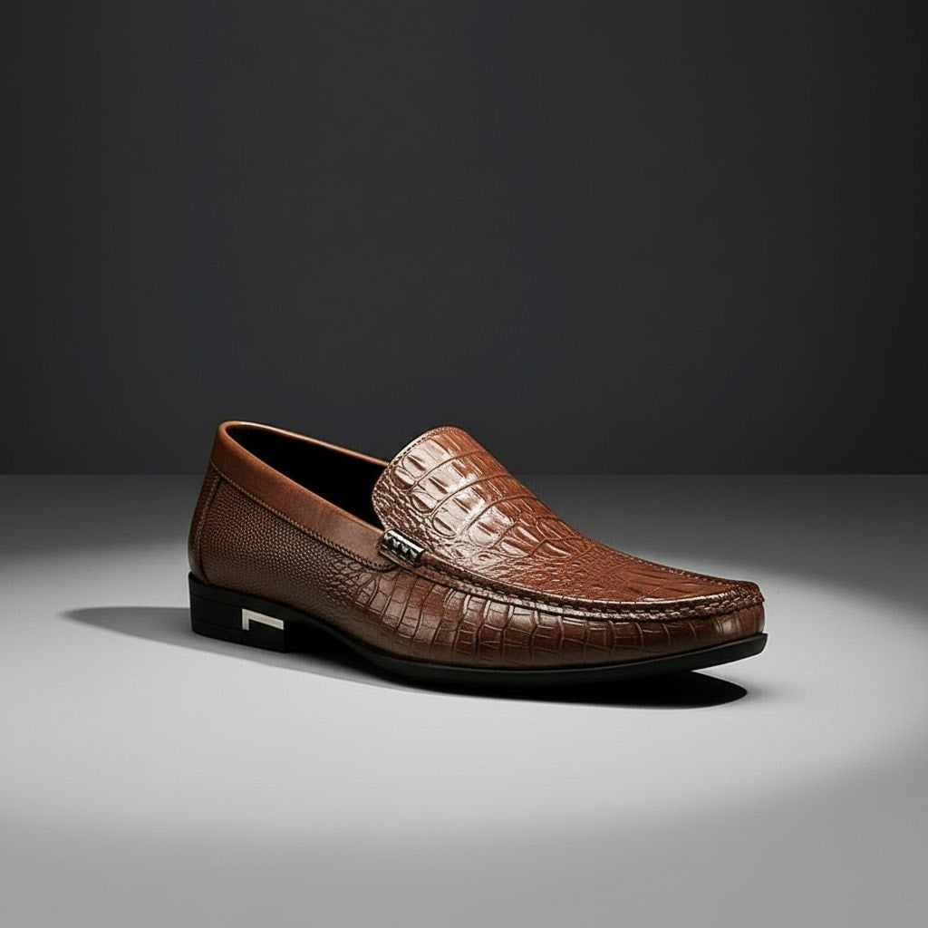 Bennett | Croc-Embossed Leather Men Loafers