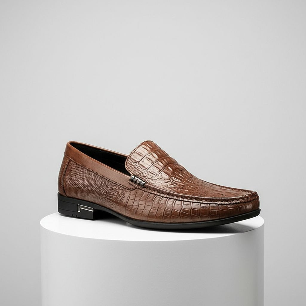 Bennett | Croc-Embossed Leather Men Loafers