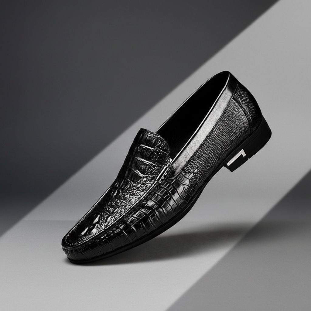 Bennett | Croc-Embossed Leather Men Loafers