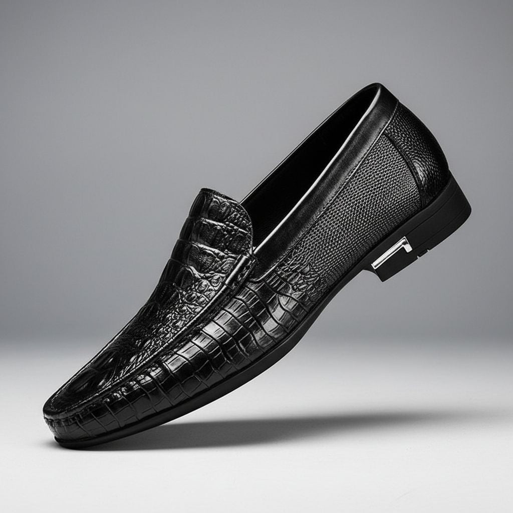 Bennett | Croc-Embossed Leather Men Loafers