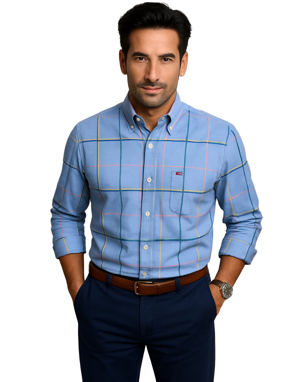 Archie | Striped Short-Sleeve Cotton Men's Shirt for Summer