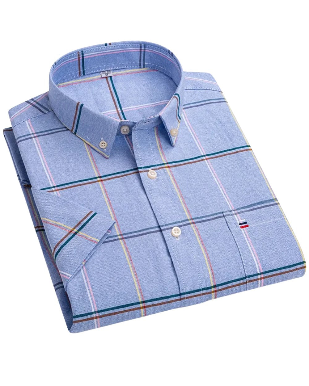 Archie | Striped Short-Sleeve Cotton Men's Shirt for Summer