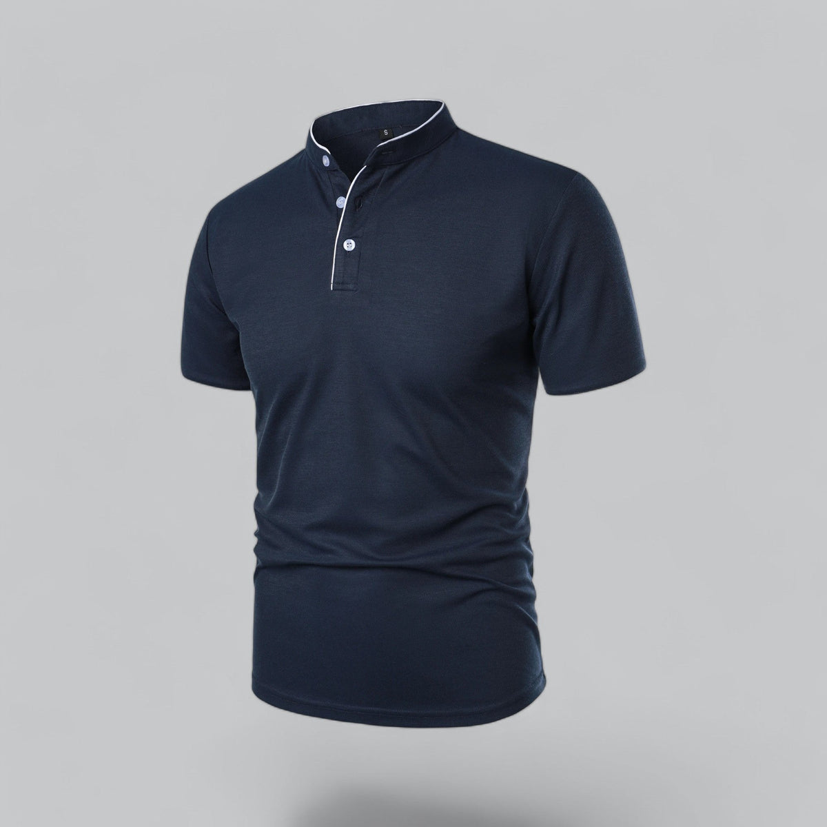 Hugo | Mandarin-Collar Three-Button Men's Polo Shirt