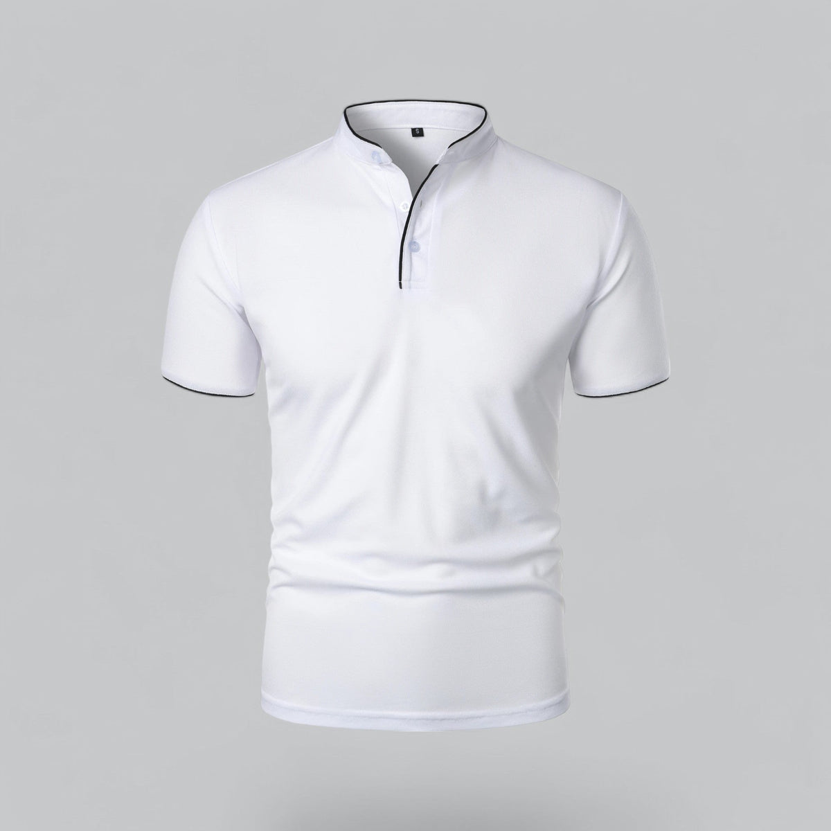 Hugo | Mandarin-Collar Three-Button Men's Polo Shirt