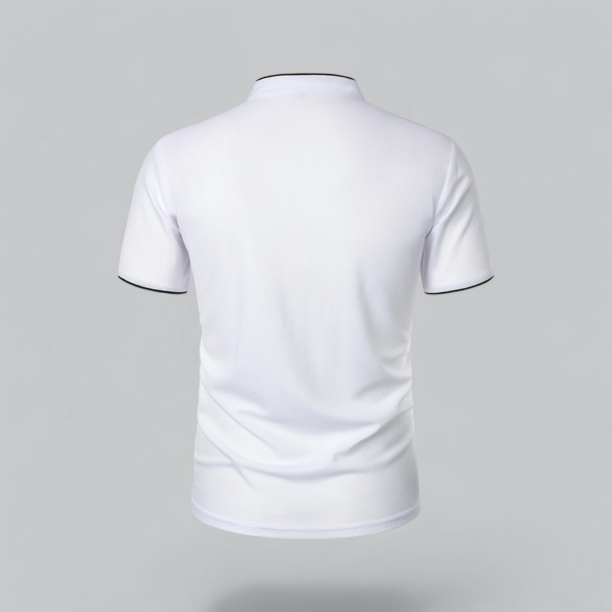 Hugo | Mandarin-Collar Three-Button Men's Polo Shirt