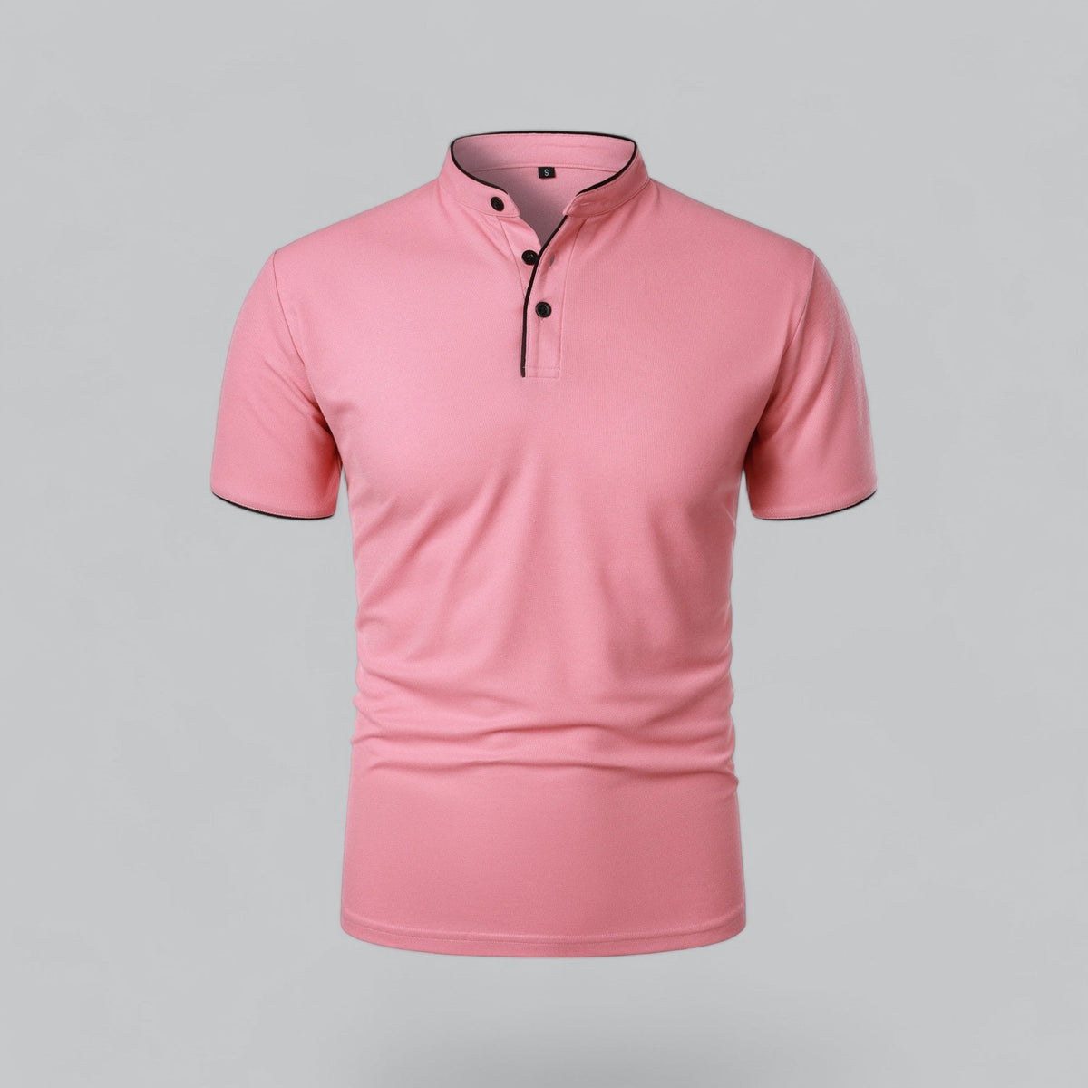 Hugo | Mandarin-Collar Three-Button Men's Polo Shirt