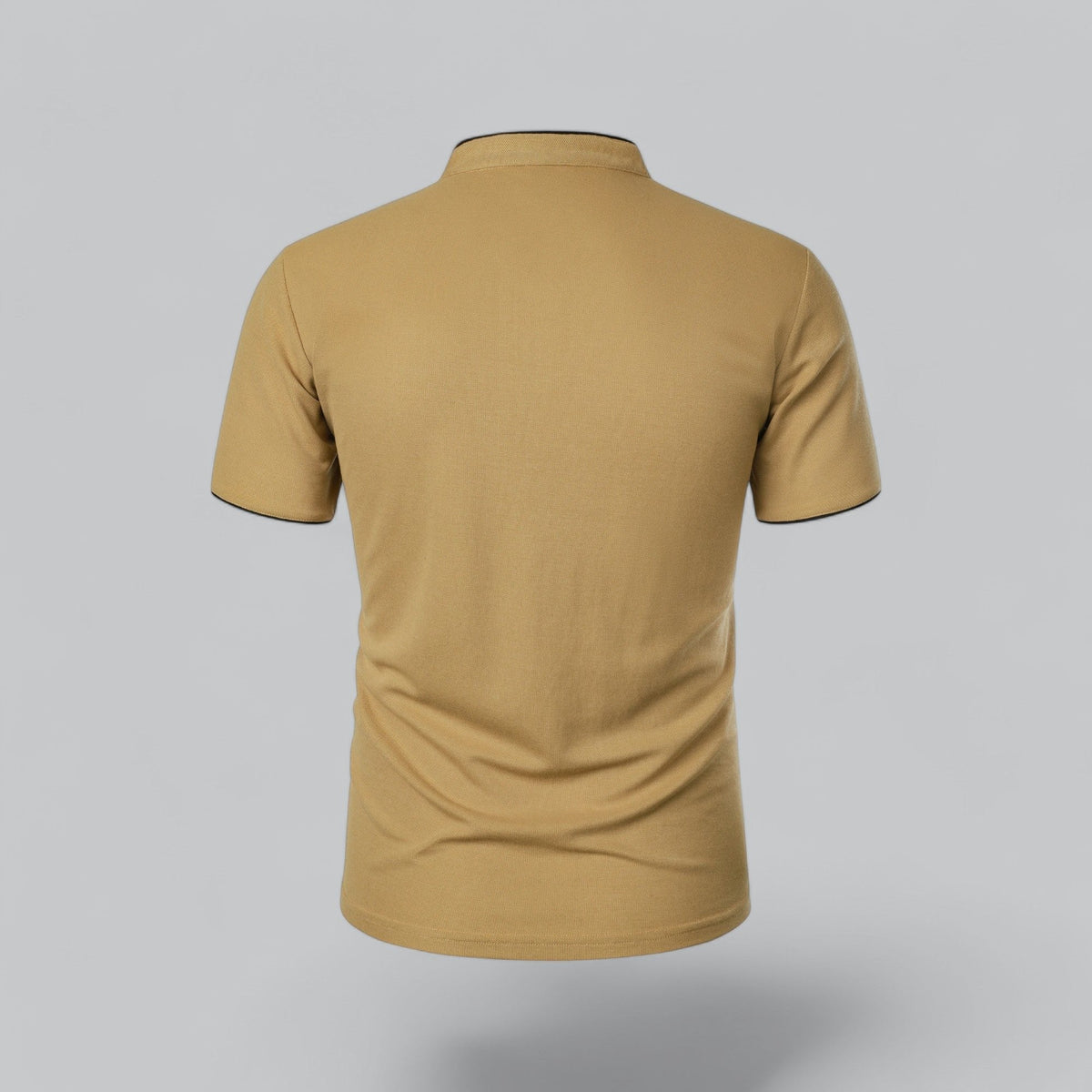 Hugo | Mandarin-Collar Three-Button Men's Polo Shirt