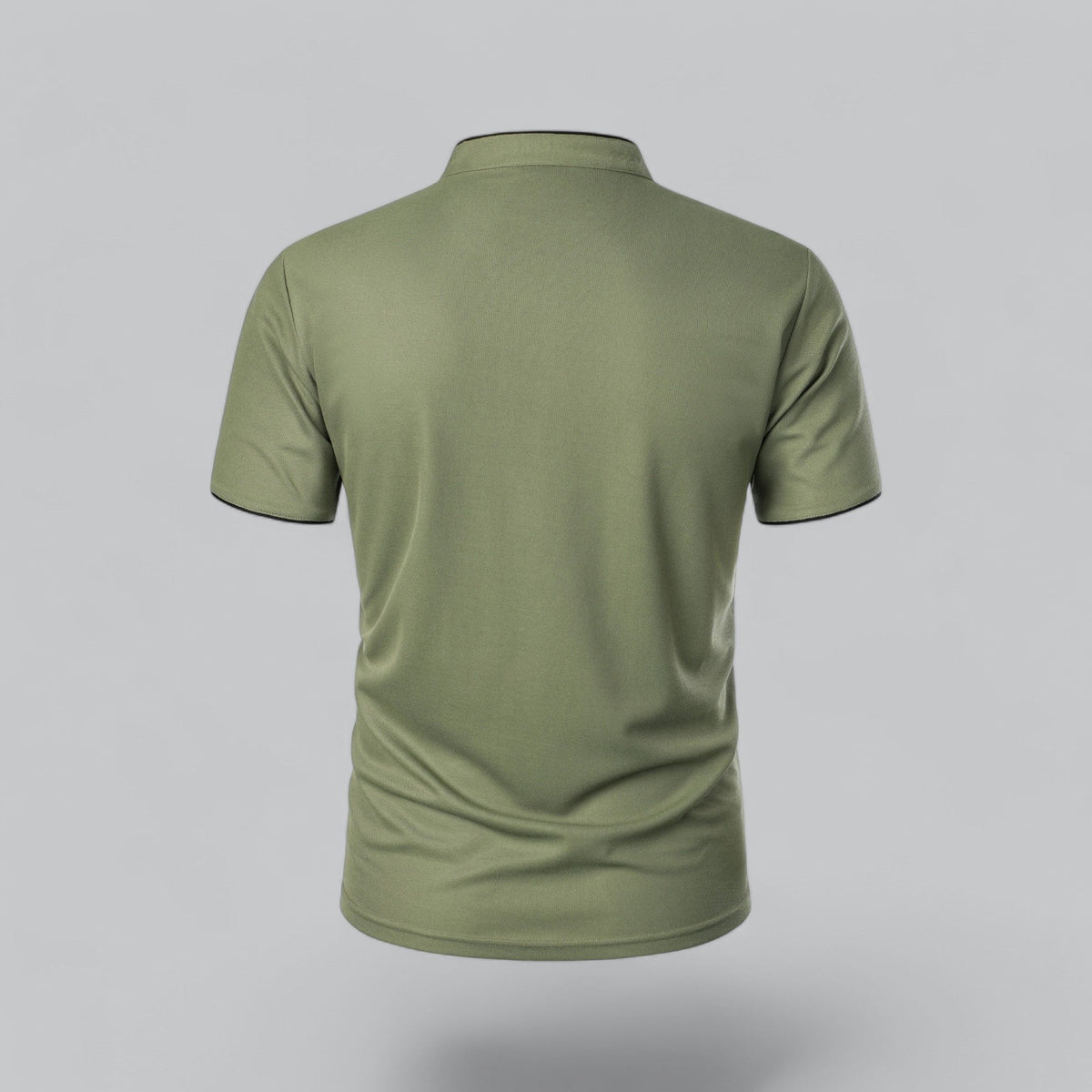 Hugo | Mandarin-Collar Three-Button Men's Polo Shirt