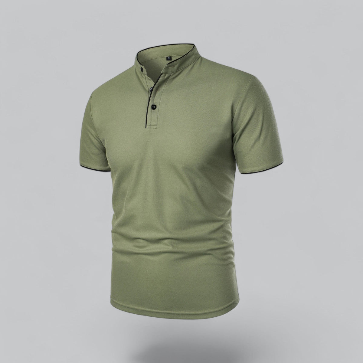 Hugo | Mandarin-Collar Three-Button Men's Polo Shirt