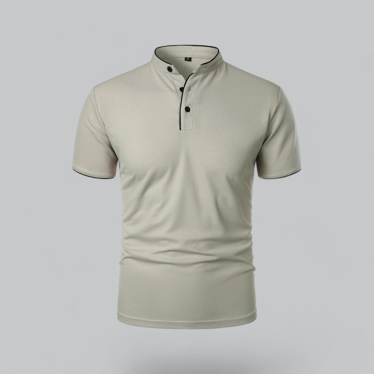 Hugo | Mandarin-Collar Three-Button Men's Polo Shirt