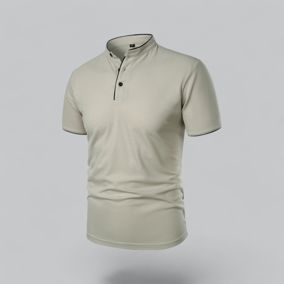 Hugo | Mandarin-Collar Three-Button Men's Polo Shirt