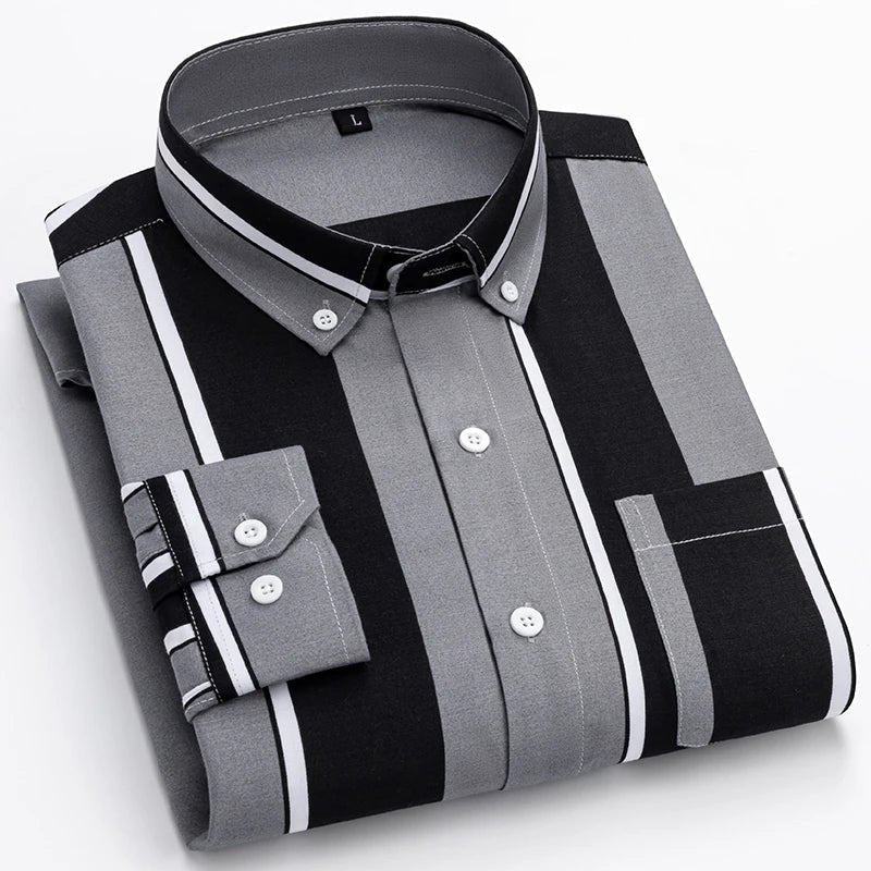 Finn | Striped Long-Sleeve Cotton Men's Shirt