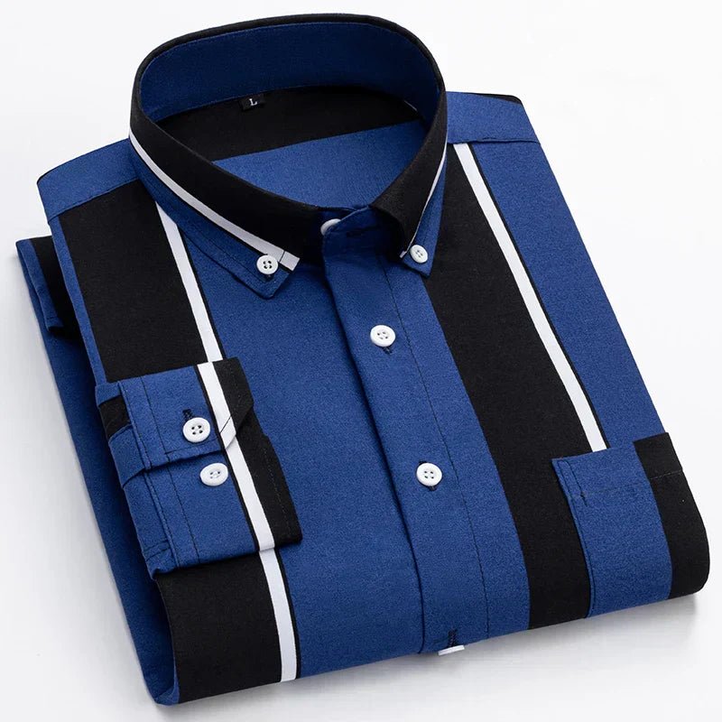 Finn | Striped Long-Sleeve Cotton Men's Shirt