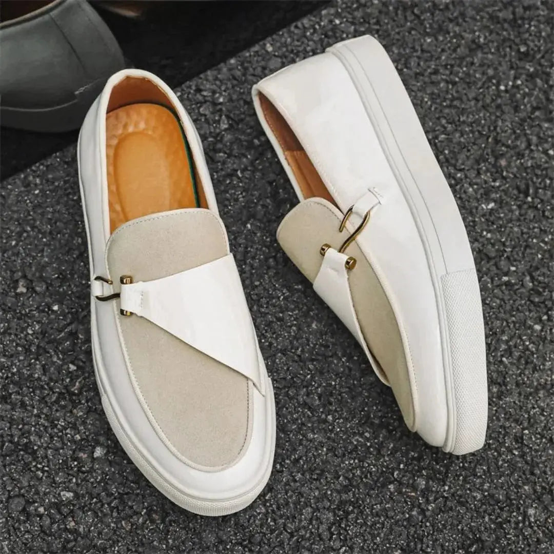 Theodore | Two-Tone Platform Buckle Men Loafers