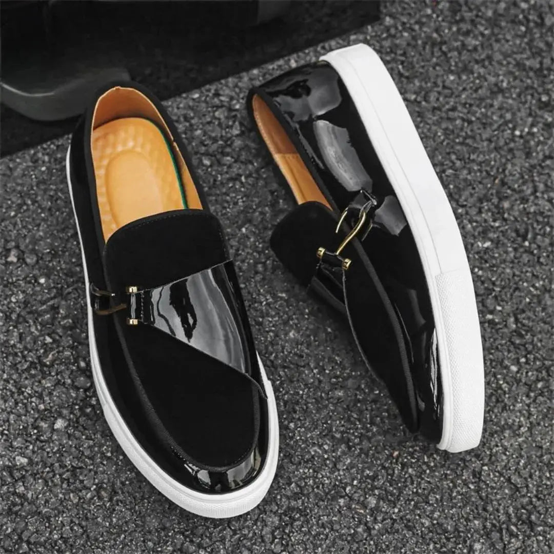 Theodore | Two-Tone Platform Buckle Men Loafers