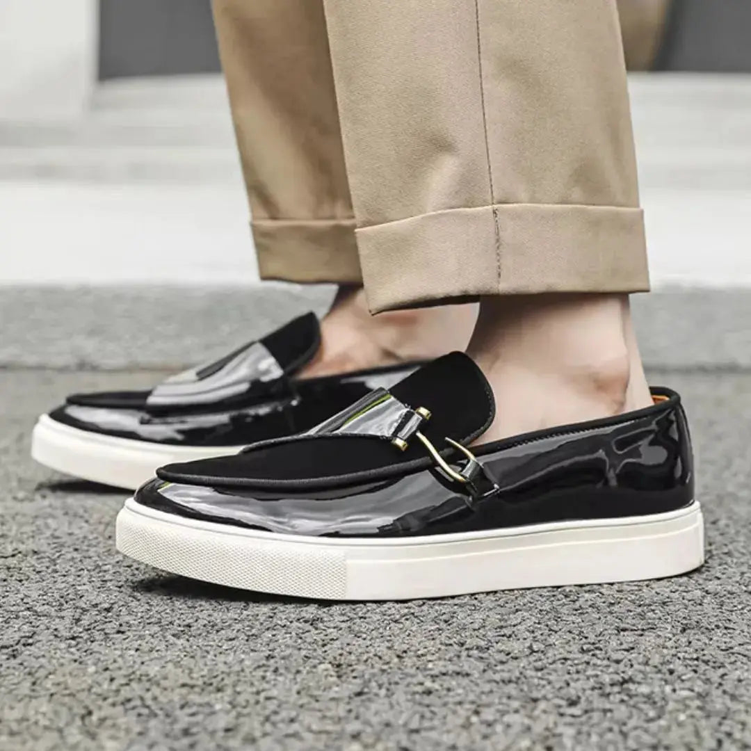 Theodore | Two-Tone Platform Buckle Men Loafers