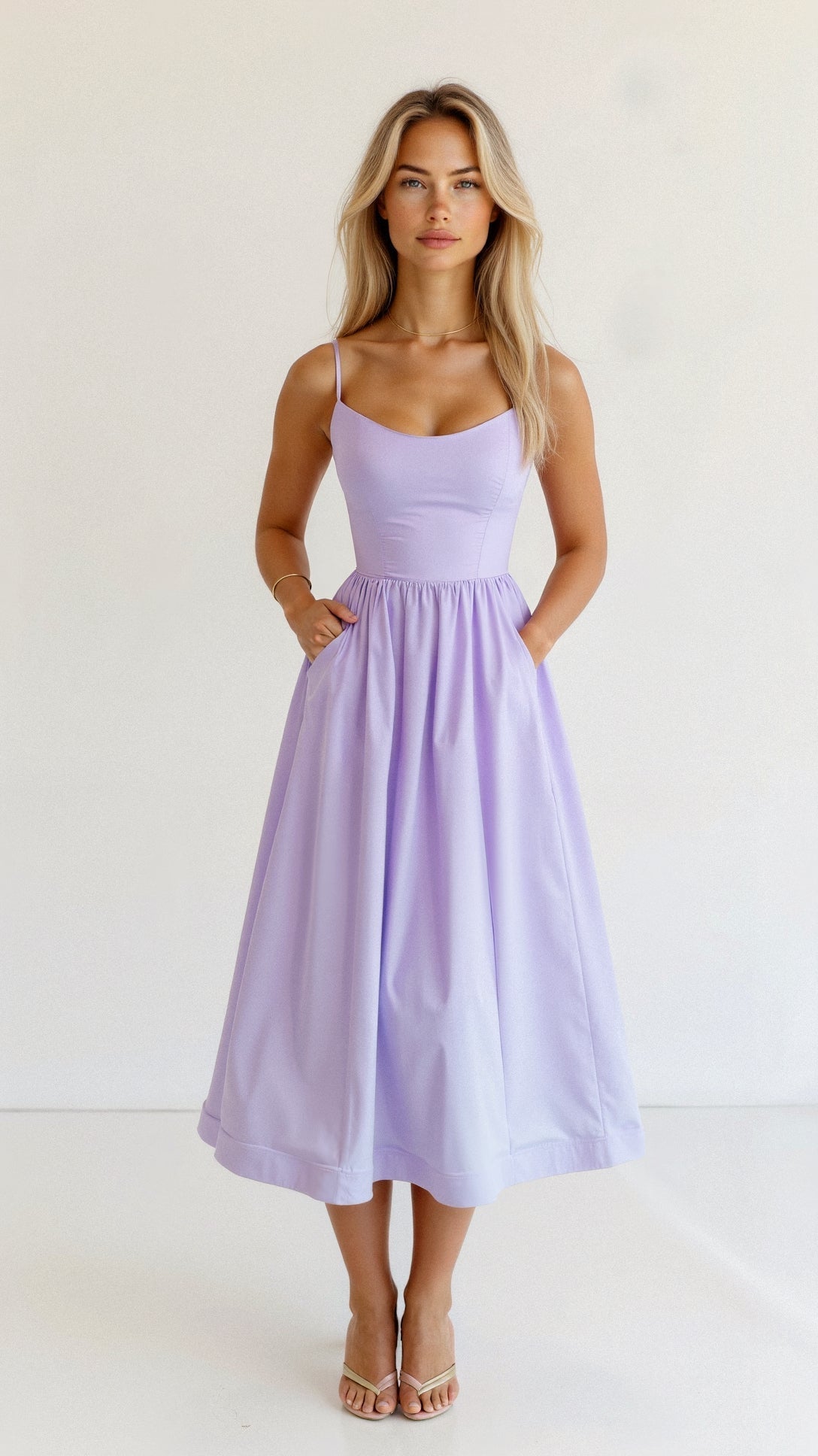 Livia | Sleeveless Flowing Midi Dress