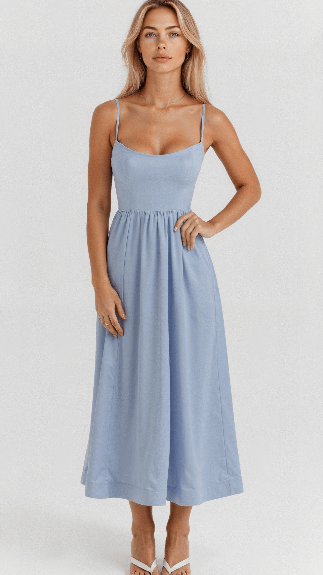 Livia | Sleeveless Flowing Midi Dress