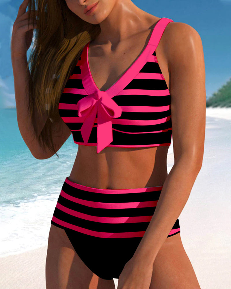 Paloma | Nautical Stripe Bow-Detail Women Bikinis for Summer
