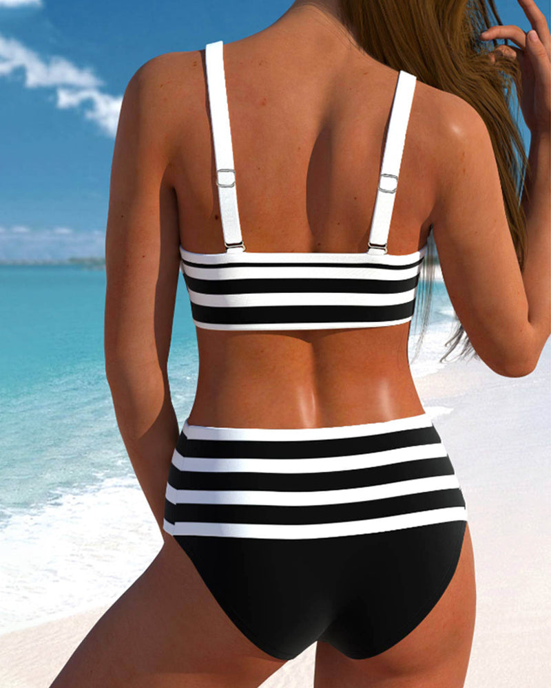 Paloma | Nautical Stripe Bow-Detail Women Bikinis for Summer