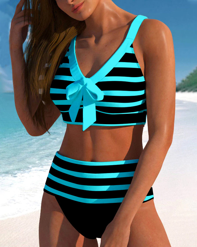Paloma | Nautical Stripe Bow-Detail Women Bikinis for Summer