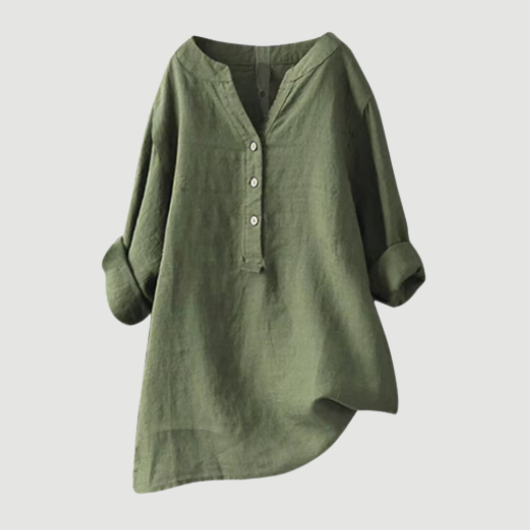 Isabelle | V-Neck Button-Front Relaxed Women Blouses for Summer