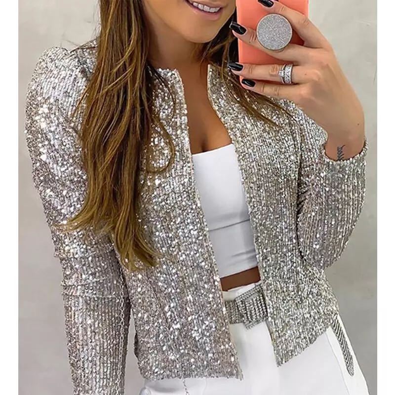 Margot | Shimmer Silk-Blend Women Blazer for Holiday Parties