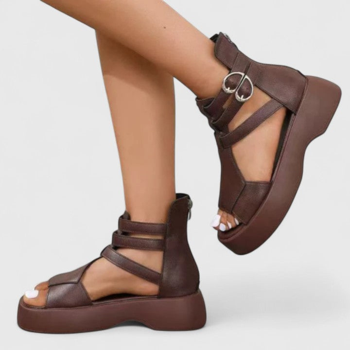 Scarlett | Layered Ankle-Strap Platform Women Sandals for Summer