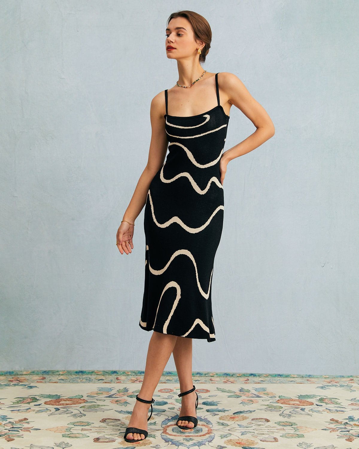 Naomi | Mermaid-Hem Bodycon Knit Midi Dress