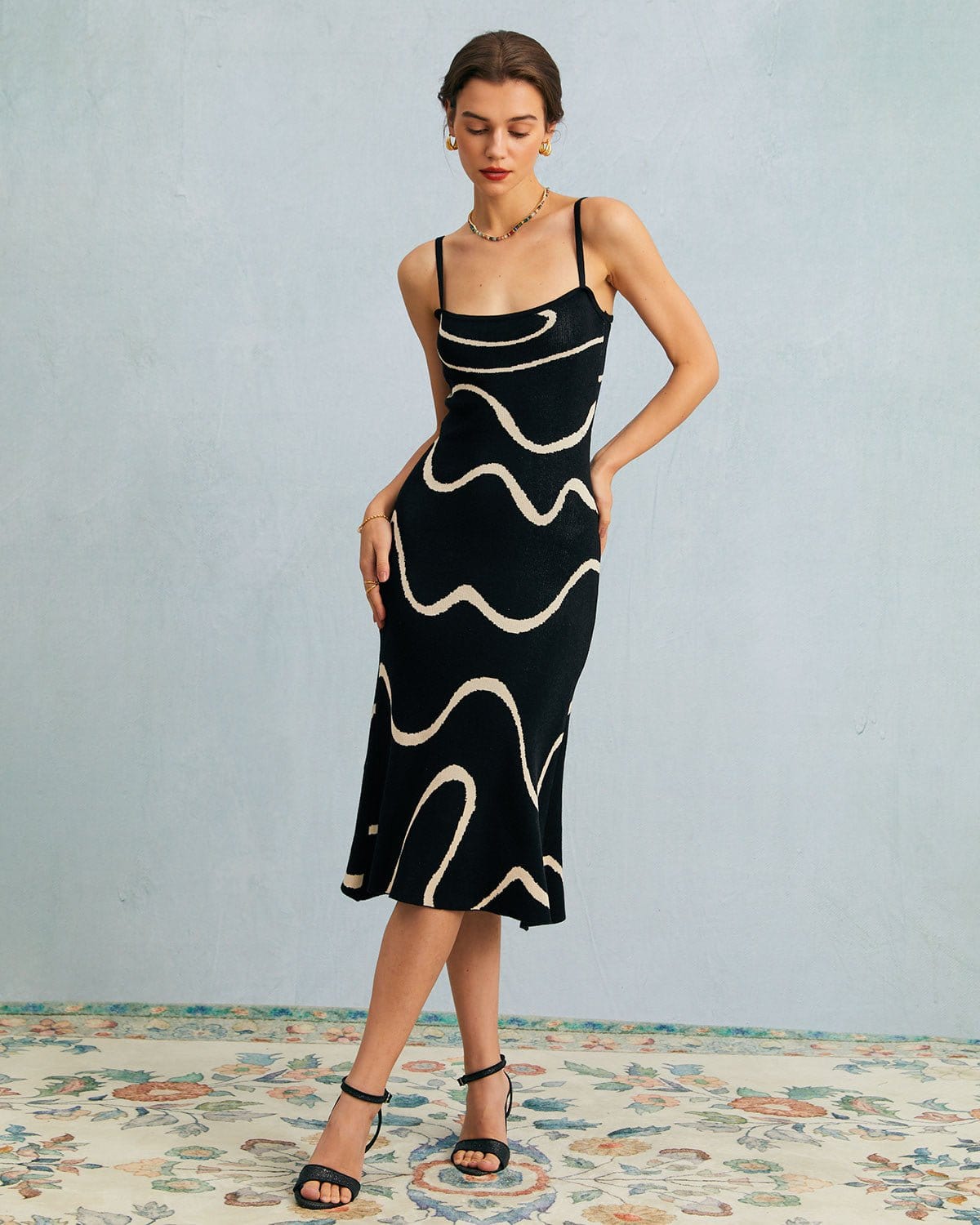 Naomi | Mermaid-Hem Bodycon Knit Midi Dress