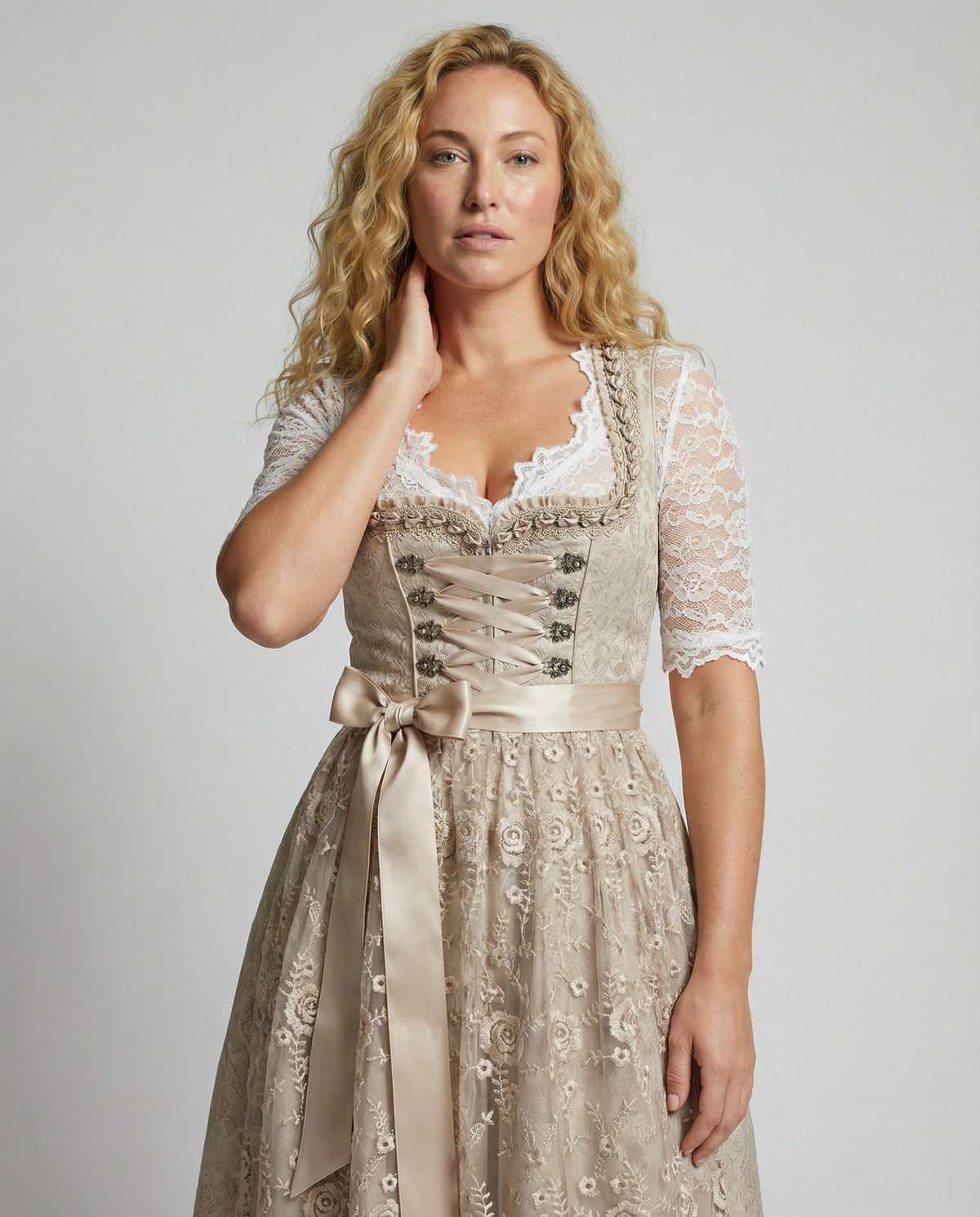Heidi | Traditional Lace-Up Bodice Dirndl Dress
