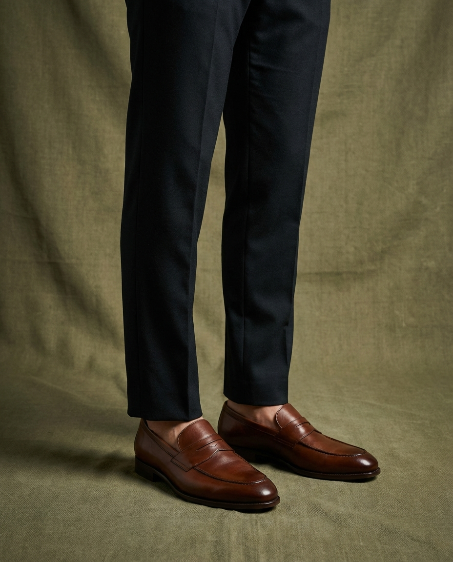 Henry | Apron Moc-Toe Leather Penny Men Loafers