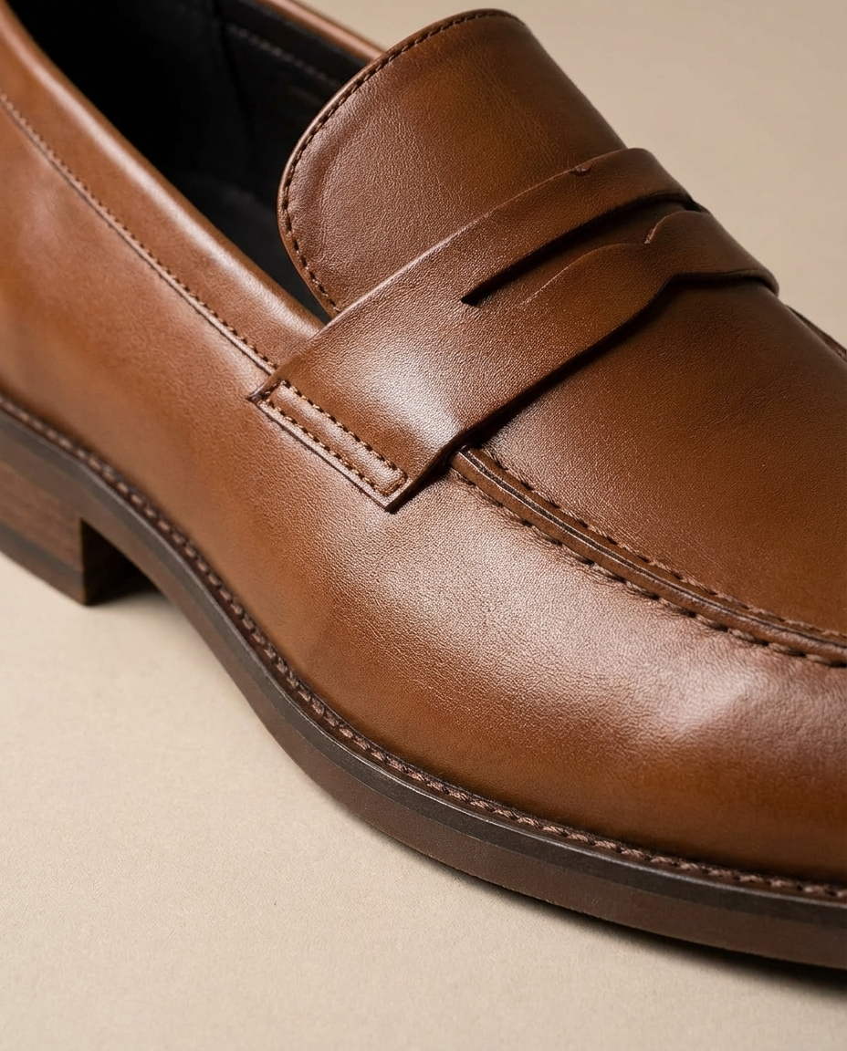Henry | Apron Moc-Toe Leather Penny Men Loafers
