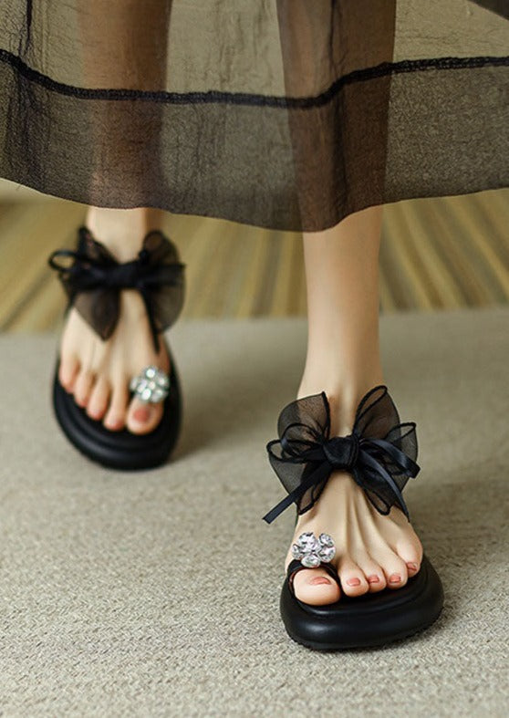 Saskia | Bow-Detail Slip-On Women Summer Sandals