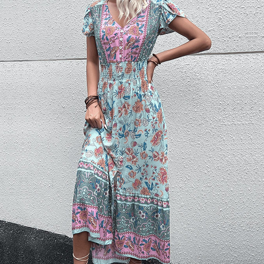 Stella | Smocked-Waist Boho Maxi Dress for Summer