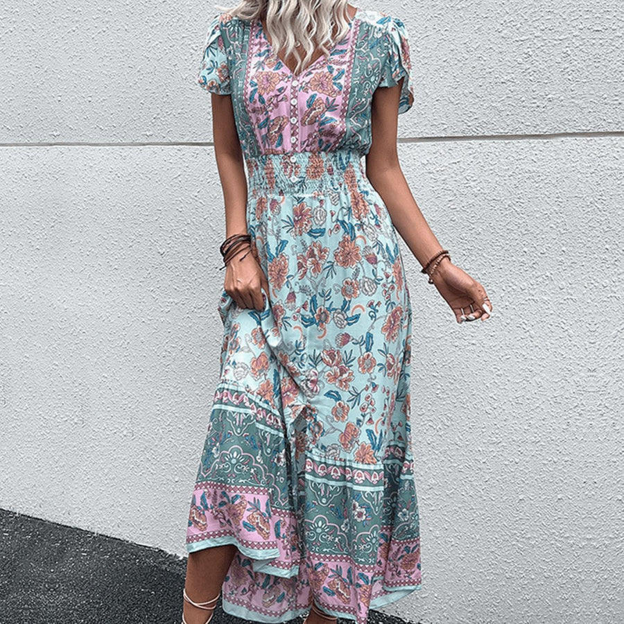 Stella | Smocked-Waist Boho Maxi Dress for Summer