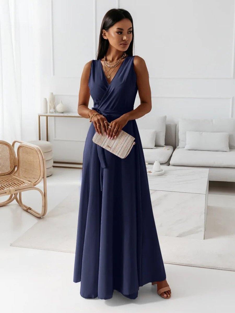 Odette | Sleeveless Wrap Maxi Women Party Dress