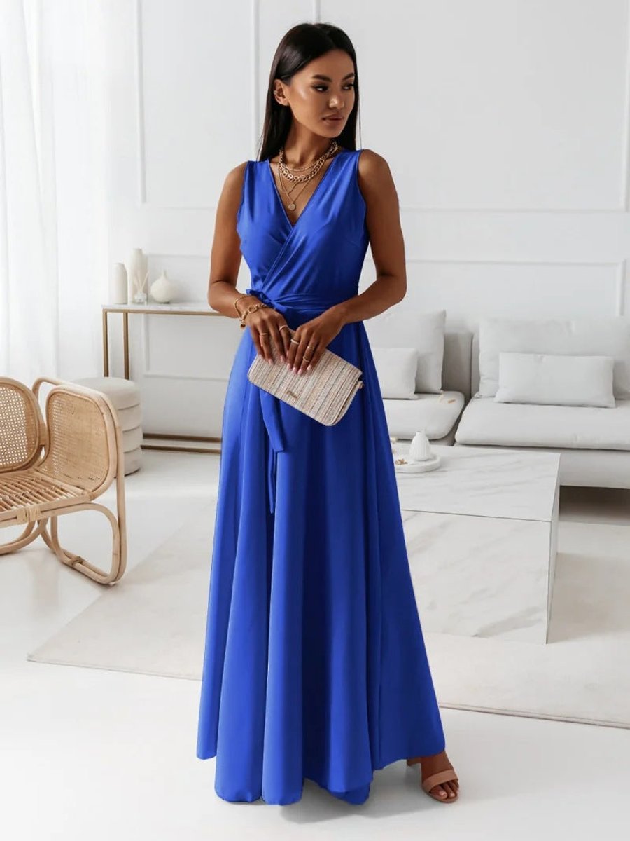 Odette | Sleeveless Wrap Maxi Women Party Dress
