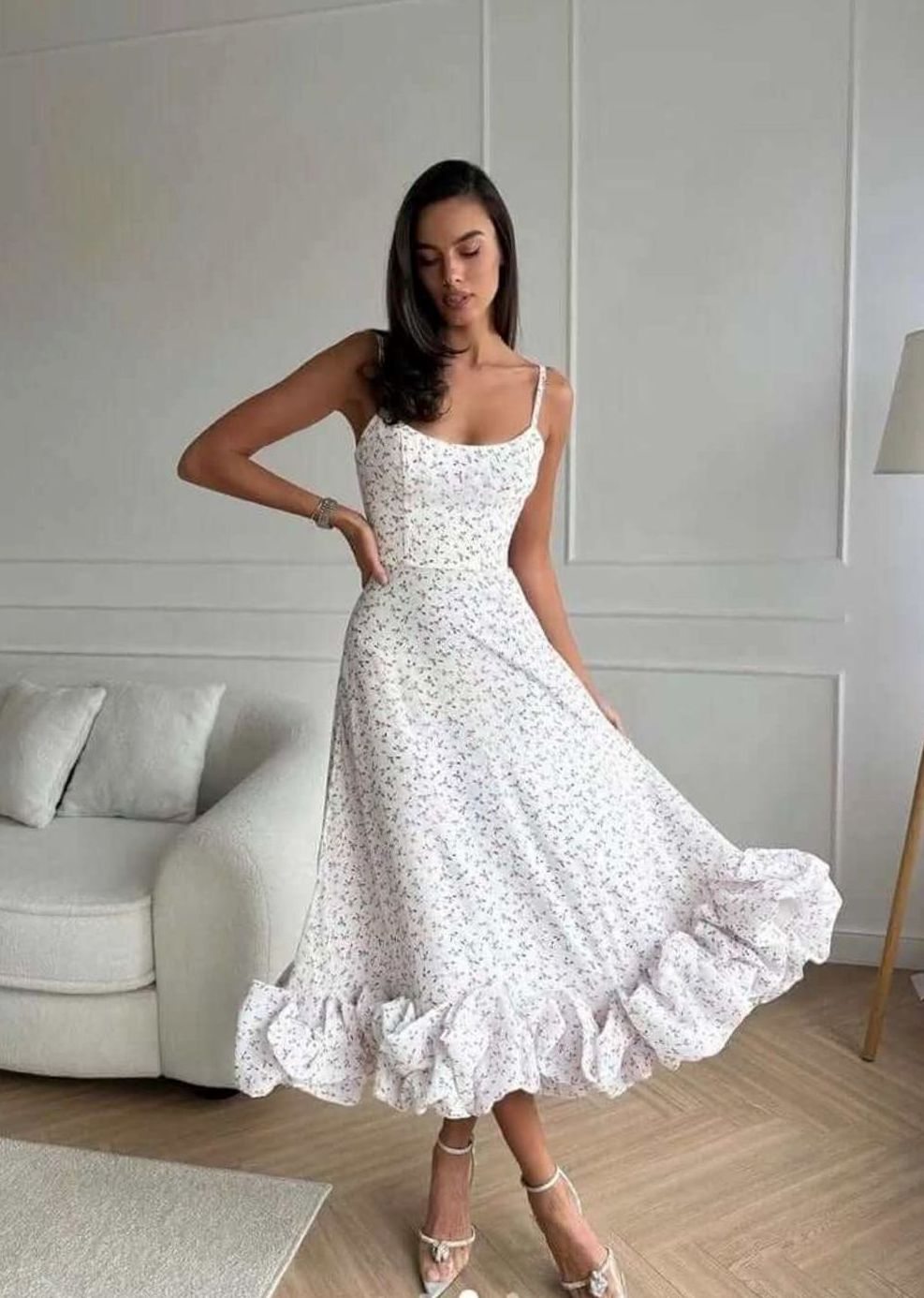 Charlotte | Bustier Ruffle-Hem Women Party Dress for Spring