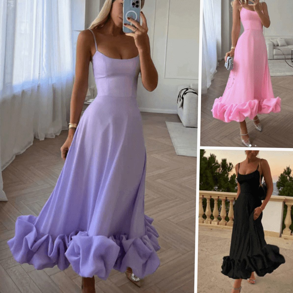 Charlotte | Bustier Ruffle-Hem Women Party Dress for Spring