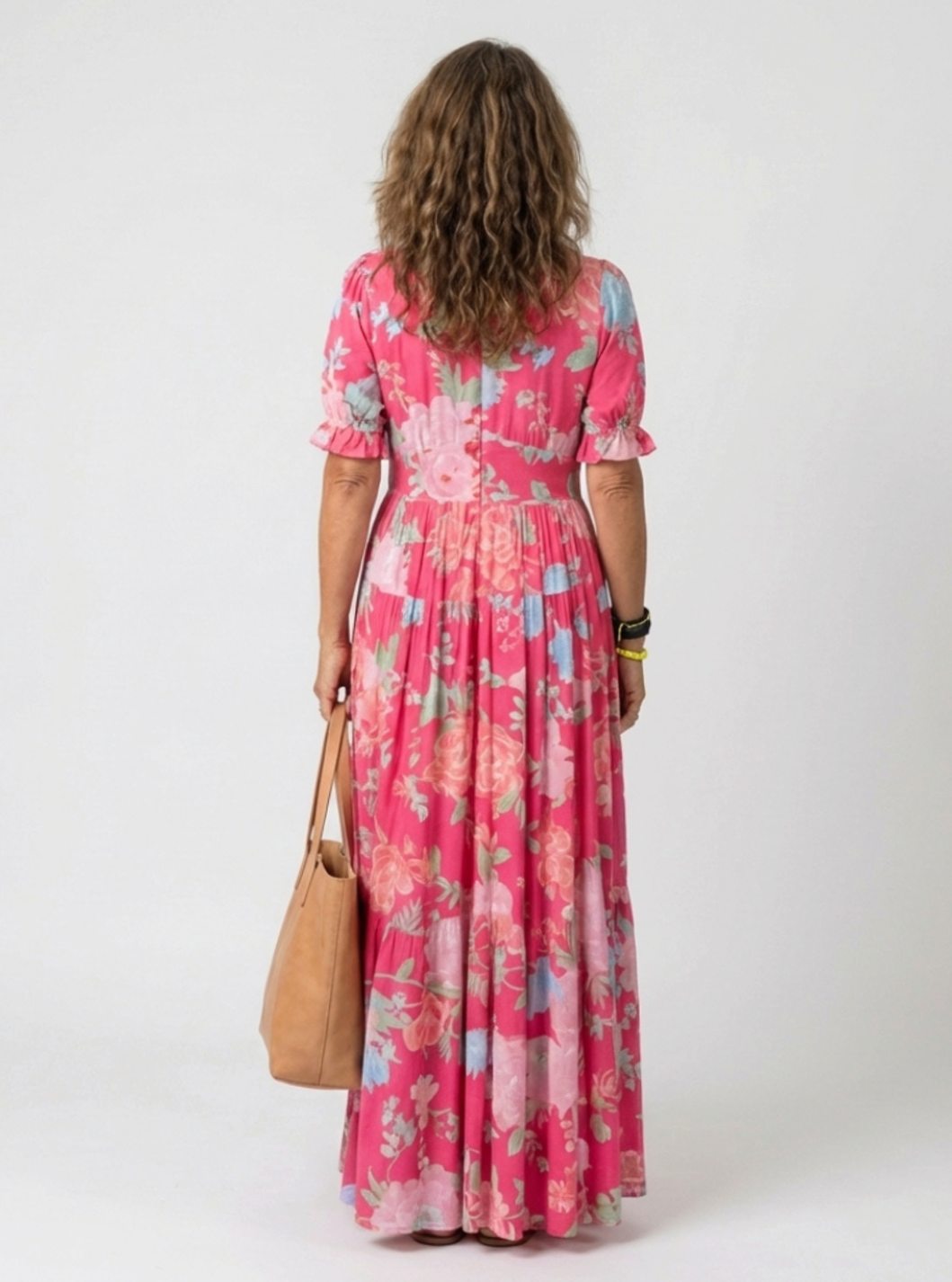 Genevieve | Flutter-Sleeve Floral Maxi Dress for Spring